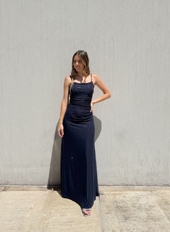 VESTIDO ARISHA BLUE GLITTER - Nina Na House