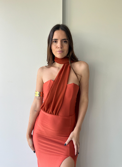 VESTIDO FILIPA TERRACOTA - tienda online