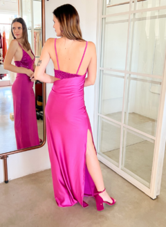 VESTIDO ZAIDA L MAGENTA - tienda online