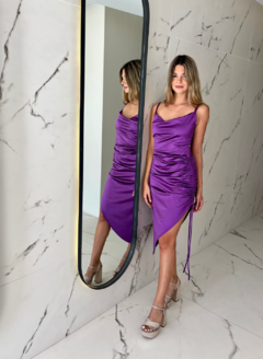 VESTIDO AGUS SATIN VIOLETA