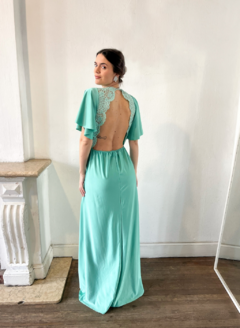 VESTIDO GAIA LUX CYAN - Nina Na House