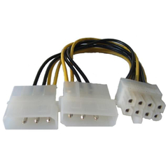 Cable Splitter Adaptador 8 Pines a 2 Molex 4 Pin para Mother