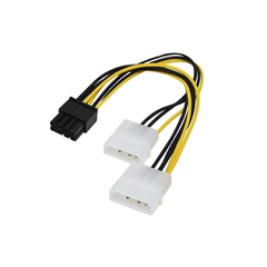 Cable Splitter Adaptador Placa Video 8 Pines a 2 Molex 4 Pin