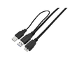 Cable USB a doble (dos) Micro USB 3.0 / 2 USB AM Macho 1m