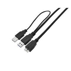Cable USB a doble (dos) Micro USB 3.0 / 2 USB AM Macho 1m