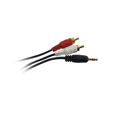 Cable Audio Mini Plug stereo 3,5 a 2 RCA Macho 10m