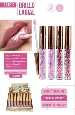 LABIAL GLOSS C/GLITTER PINK21 CS4212 59921 - comprar online