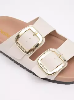 Chinelo Petite Jolie Lovin' Flat Marfim/Mocca PJ7279 na internet