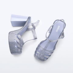 SALTO MELISSA PARTY HEEL - PRATA/TRANSPARENTE - pakalolla