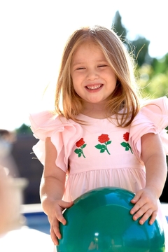 Vestido Bordado Rosa