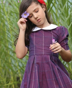 Vestido Xadrez Lilas - comprar online