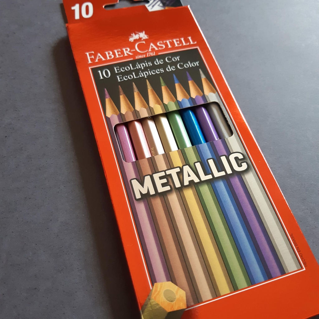 Lápis de Cor EcoLápis Metallic 10 Cores Faber-Castell