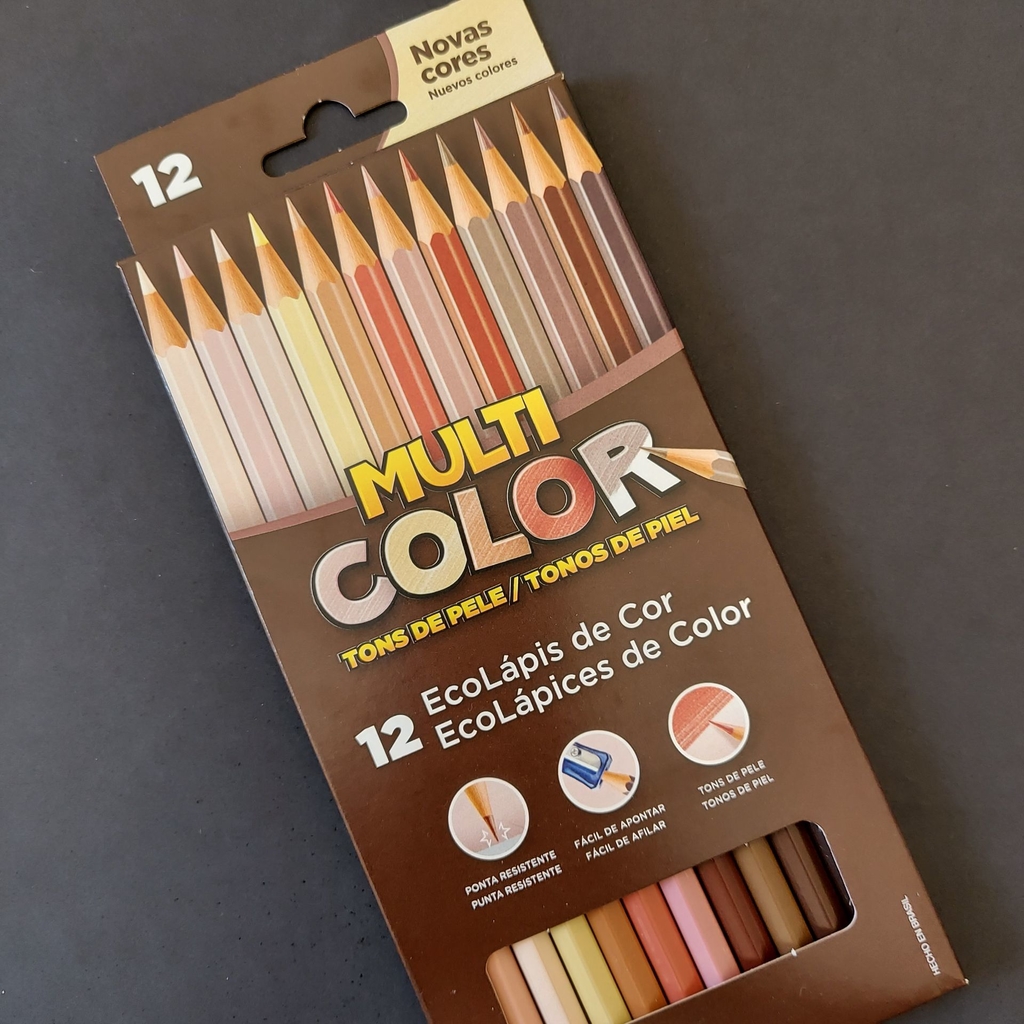 Lápis de cor Skin tones / tons de pele GIOTTO Caixa com 12 lápis