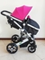 Coche 4 en 1 linea metal negro - Fucsia - Grupo SL