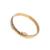 Pulseira Bracelete Oval com Detalhes Banho de Ouro 18k