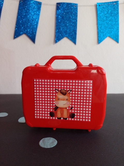 Mini maletin Granja roja