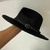 Chapéu Panamá Fedora Preto - Personalizado com Faixa Preta em Couro e Fivela - comprar online