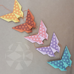 Guirnalda de mariposas x 5 - Asanoha