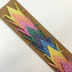 Guirnalda de grullas x 9 - Asanoha Multicolor