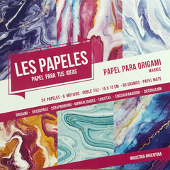 Les Papeles - Origami Marble - 15x15 - 80 grms - comprar online