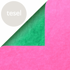 Tesel Tissue-Foil Duo - papel Sandwich - Rosa Verde
