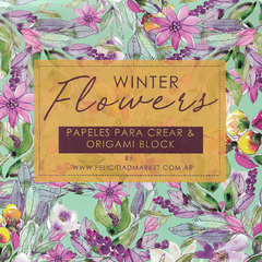 Felicidad Market - Block Winter Flowers - 15x15 - comprar online