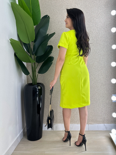 VESTIDO PAULA - VERDE LIMA - comprar online