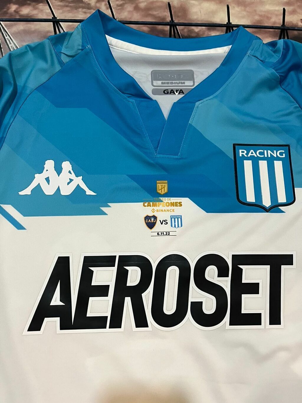 Camiseta Racing Supercopa vs boca 29 Moreno