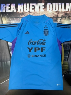 Camiseta Entrenamiento Seleccion Argentina AFA 3 estrellas 2022-2023 celeste