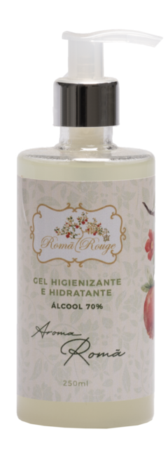 3 Unidades - Gel Higienizante E Hidratante Roma 250 Ml - Alcool Gel 70%