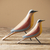 Duo Pássaros em Madeira Pintada com Pés de Ferro - buy online