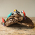 Escultura Pássaros em Cerâmica no Tronco em Madeira - comprar online