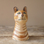 Cabeça de Gato em Madeira Pintada na internet