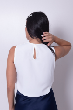 Blusa regata básica Sicilia off white na internet