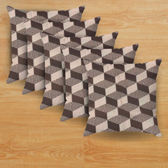 Capa de Almofada Cotton Estampa Muro 3D Marrom 0,43x0,43cm - loja online