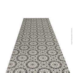 Tapete Passadeira Antiderrapante Gold Estampa Mandala 0,45x135cm - loja online