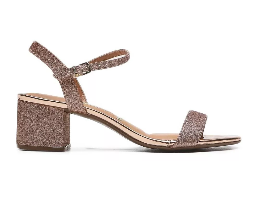 Sandali rosa shop oro