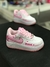 Tênis Infantil Air Force Nike Stitch Branco/Rosa - NANNY CALÇADOS 