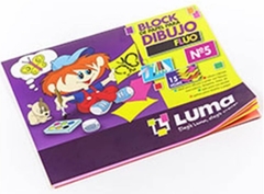 Block 5 dibujo fluo luma x 15 hojas