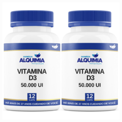 Vitamina D3 50.000 UI 12 Cápsulas - Colecalciferol na internet