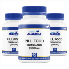 Pill Food Turbinado Acréscimo De Biotina 60 Cápsulas - loja online