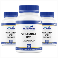 Vitamina B12 2000 MCG 60 Cápsulas - Metilcobalamina - loja online