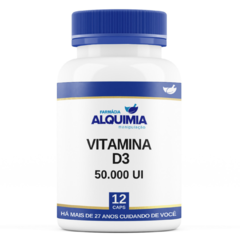 Vitamina D3 50.000 UI 12 Cápsulas - Colecalciferol