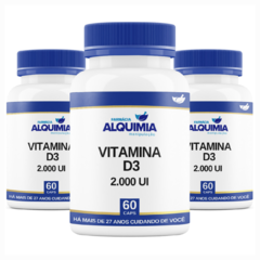 Vitamina D3 2.000 UI 60 Cápsulas - Colecalciferol - Farmácia Alquimia