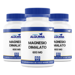 Magnésio Dimalato 600 Mg 60 Cápsulas - Farmácia Alquimia