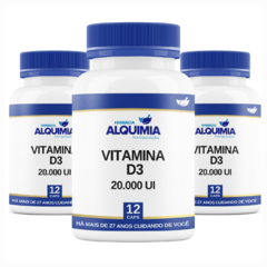 Colecalciferol - Vitamina D3 20.000 UI 12 Cápsulas - Farmácia Alquimia