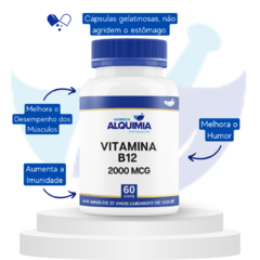 Vitamina B12 2000 MCG 60 Cápsulas - Metilcobalamina - comprar online
