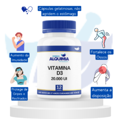 Colecalciferol - Vitamina D3 20.000 UI 12 Cápsulas - comprar online