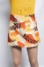 Shorts saia folhagens estampado