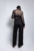 Calça reta cintura alta preta com elástico - comprar online